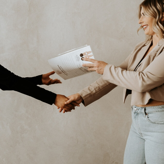 A person being awarded